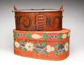 TWO EUROPEAN DECORATED BOXES.