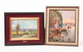 TWO EUROPEAN FRAMED OIL PAINTI