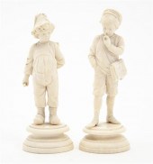 *Two European Ivory Figures de