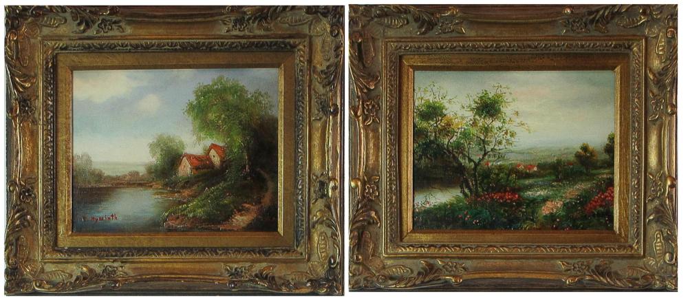 TWO EUROPEAN LANDSCAPES, OILS ON