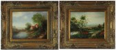 TWO EUROPEAN LANDSCAPES, OILS
