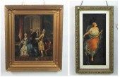 TWO EUROPEAN OIL PAINTINGS. OI