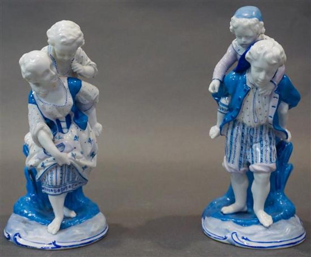 TWO EUROPEAN PORCELAIN FIGURAL