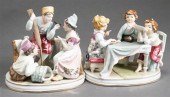 TWO EUROPEAN PORCELAIN FIGURAL