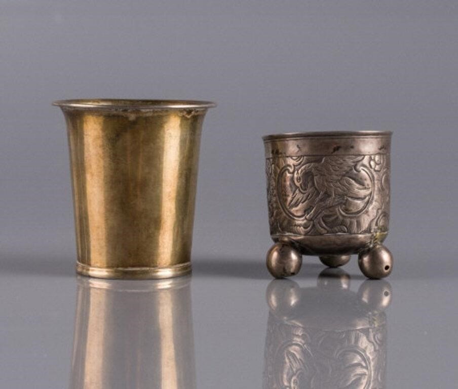 TWO EUROPEAN SILVER CUPSTwo