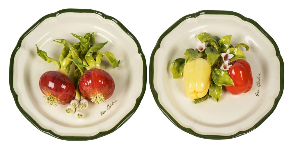 TWO EVA GORDON CERAMIC PLATESeach