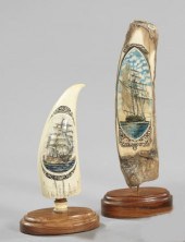 Two Examples of Scrimshaw,  on