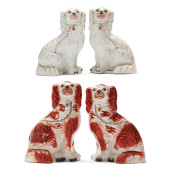 TWO FACING PAIR OF ENGLISH STA