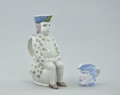 Two Faience Figural Pitchers The