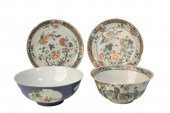 TWO FAMILLE VERTE BOWLS, KANGX