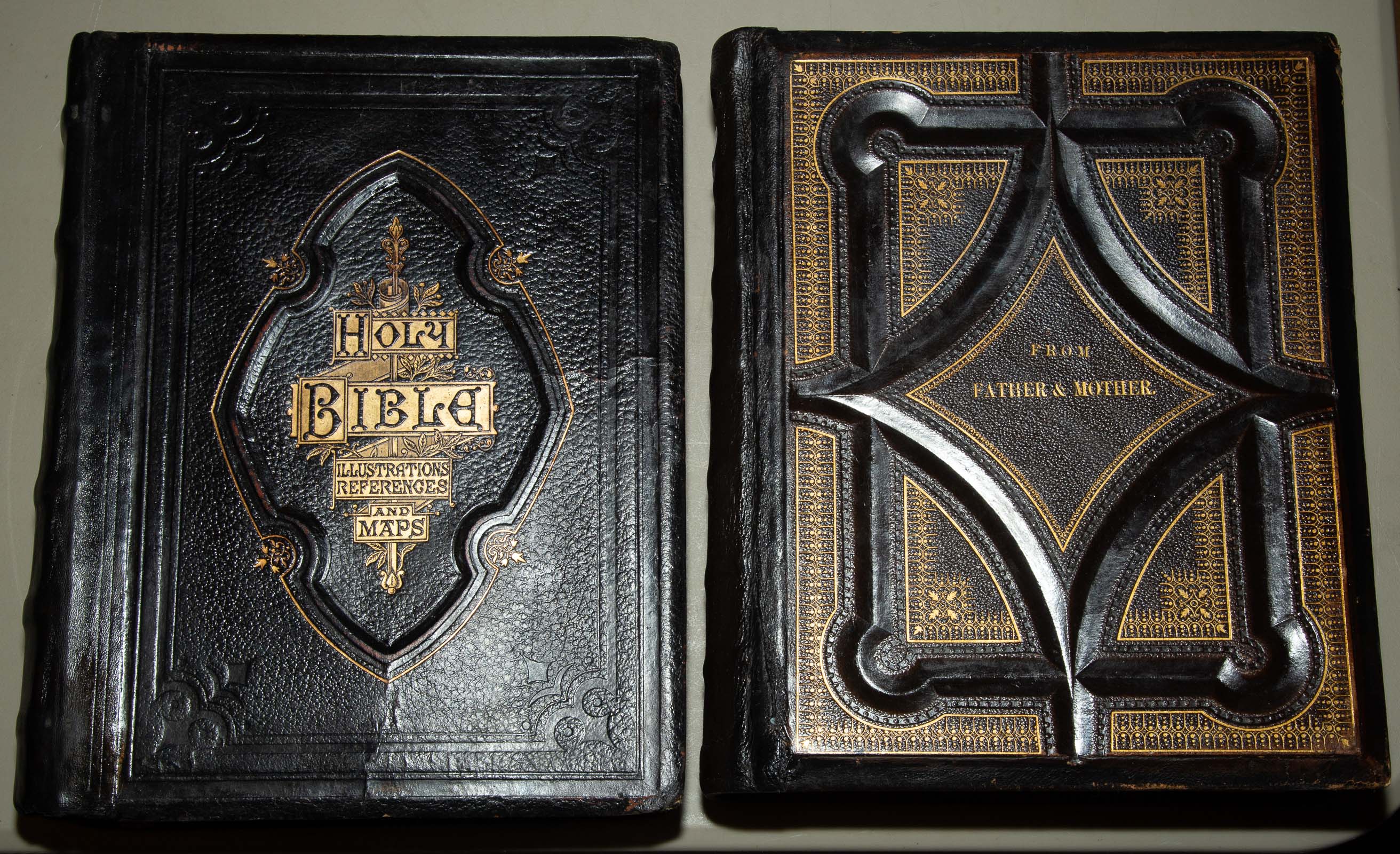 TWO FAMILY BIBLES Comprising