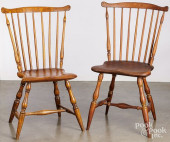 TWO FANBACK WINDSOR CHAIRS, LA
