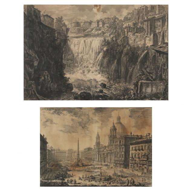 TWO FANCIFUL ENGRAVINGS BY GIOVANNI