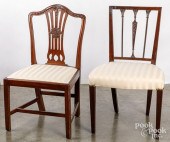 TWO FEDERAL CARVED MAHOGANY DI