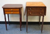 TWO FEDERAL FIGURED MAPLE AND
