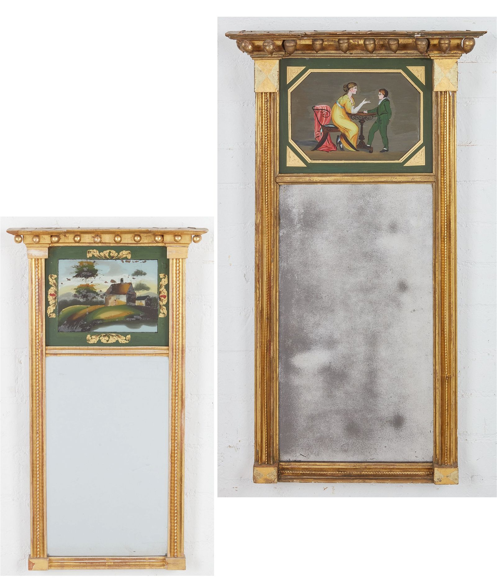 TWO FEDERAL GILTWOOD AND EGLOMISE