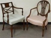 TWO FEDERAL STYLE MAHOGANY AND