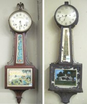 TWO FEDERAL STYLE MAHOGANY BAN