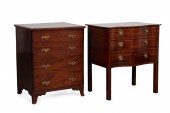TWO FEDERAL STYLE MAHOGANY SID