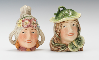 Two Female Head Nouveau Styled
