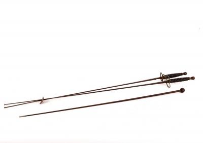 Two fencing foils, both 105cm