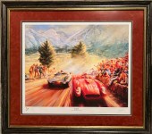 TWO FERRARI RELATED PRINTS - R