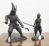 TWO FIGURAL BRONZE SCULPTUREST