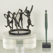 TWO FIGURAL BRONZES INCLUDING