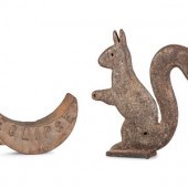 Two Figural Cast Iron Windmill