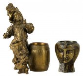 TWO FIGURAL MATCH HOLDERSunsig