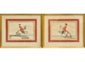 Two fine 18th C. hand colored