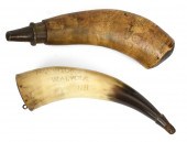 TWO FINE ANTIQUE ENGRAVED POWD
