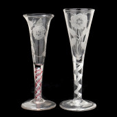 TWO FINE ENGRAVED JACOBITE AIR