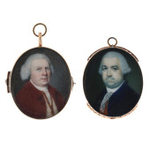 TWO FINE GEORGIAN MINIATURE PO