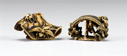 Two fine Japanese staghorn models