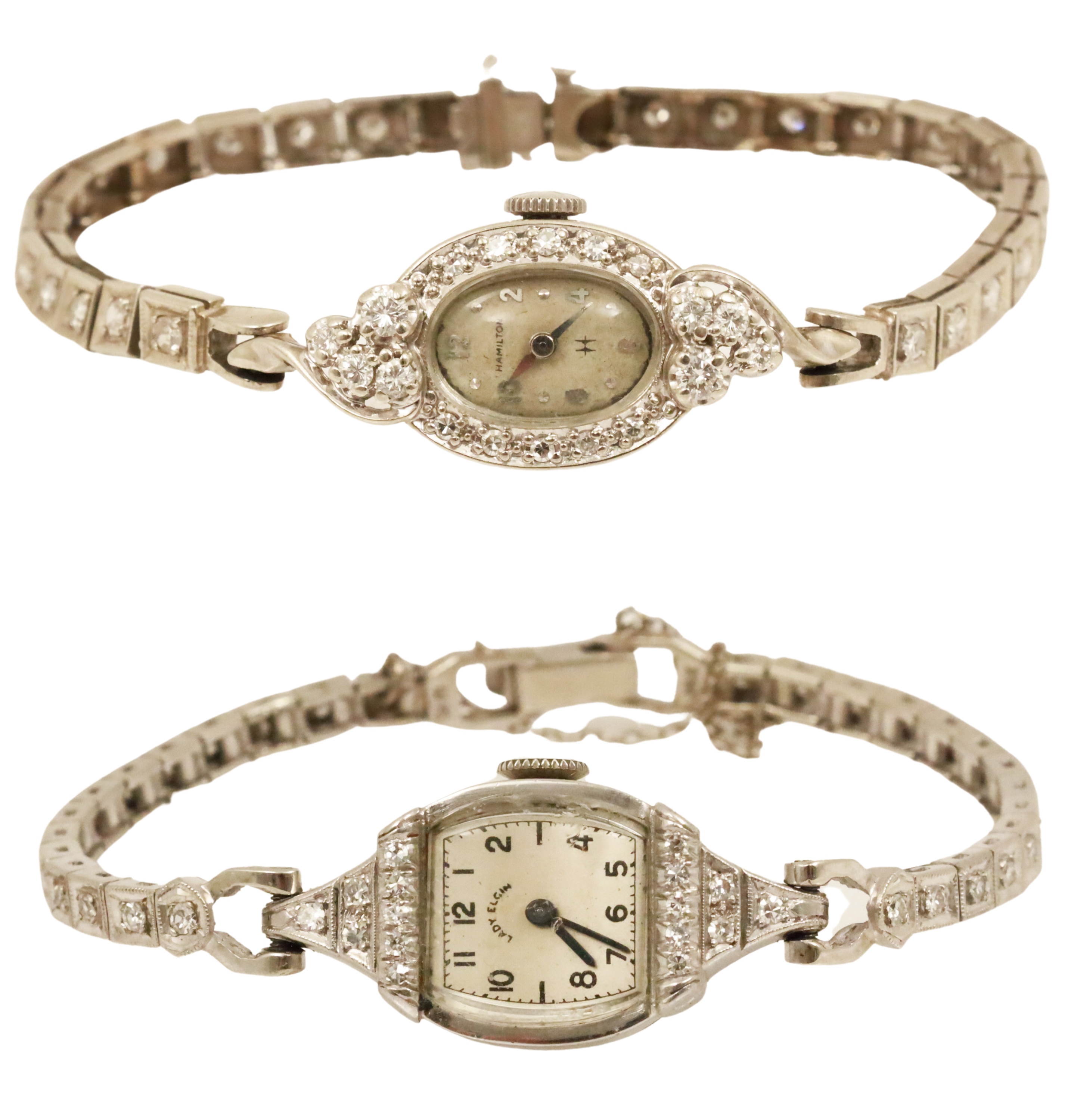 TWO FINE LADIES DIAMOND WATCHES Two