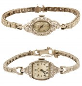 TWO FINE LADIES DIAMOND WATCHE
