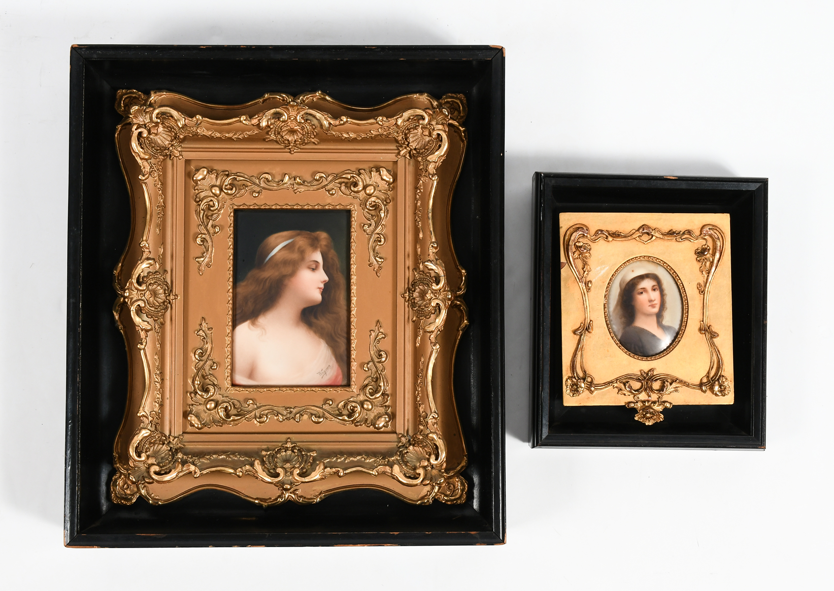 TWO FINE MINIATURE PAINTINGS ON