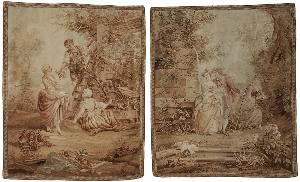 Two Fine Pastoral Tapestries in the