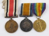 Two First World War medals wit