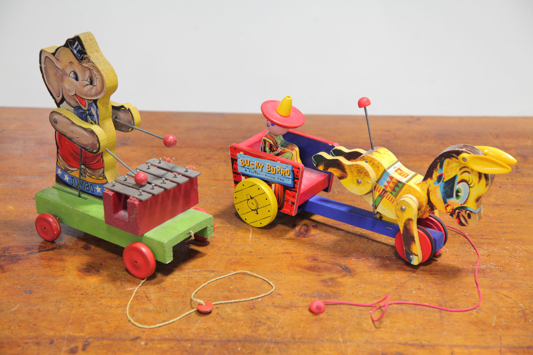 TWO FISHER PRICE PULL TOYS. 
