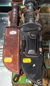TWO FIXED BLADE BOWIE KNIVES I