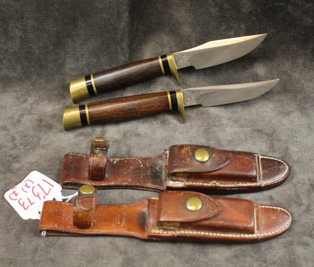 TWO FIXED BLADE HUNTING KNIVES BY