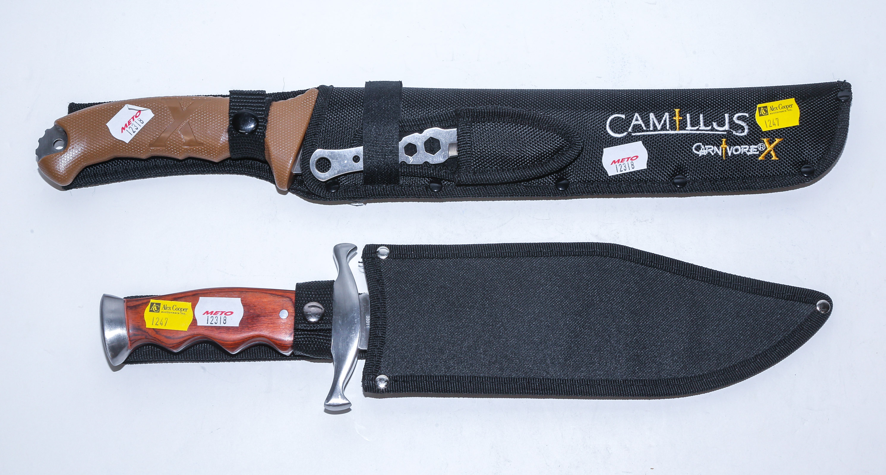 TWO FIXED BLADE KNIVES Comprising a