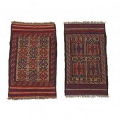 TWO FLAT-WEAVE SOUMAK AREA RUG