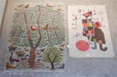 TWO FLATSTITCH RUGS, AFTER MIR
