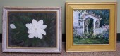 TWO FLORAL OILS ON CANVAS, EAC