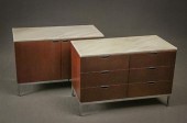 TWO FLORENCE KNOLL STAINED TEA