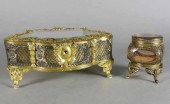 TWO FLORENTINE STYLE ORMOLU JE