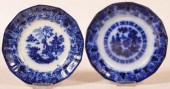 TWO FLOW BLUE IRONSTONE CHINA